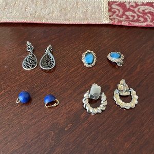 4 pair clip on earrings